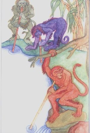 Affen, Illustration Bruni Feist-Kramer